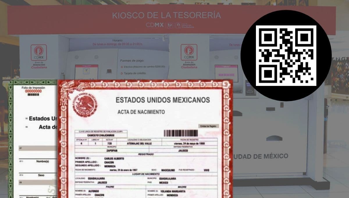 ¿Cómo obtener tu acta de nacimiento con código QR?