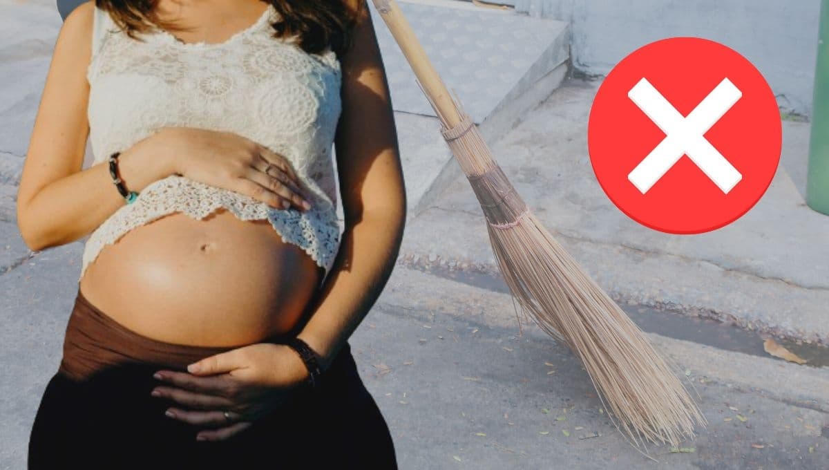 ¿Por qué no debe barrer una mujer embarazada?