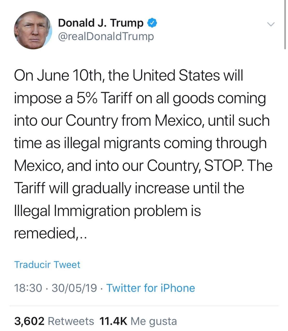 Después de la amenaza de los aranceles, Trump acusa a México de enriquecerse gracias a Estados Unidos