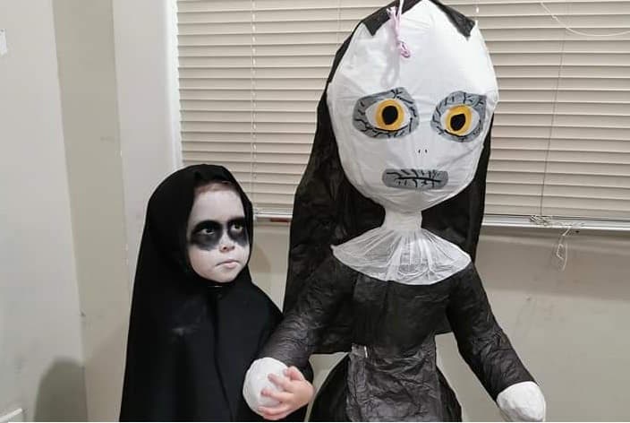Esta pequeña tuvo una fiesta bastante terrorífica