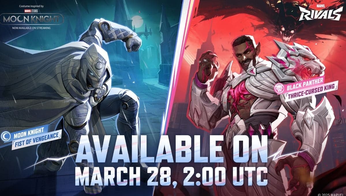 Skins nuevas de Moon Knight y Black Panther en Marvel Rivals: fecha, precio y cómo conseguir