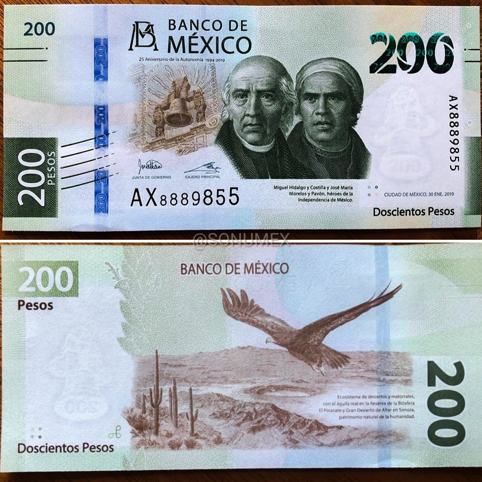 El Banco de México presenta el nuevo billete de 200 pesos