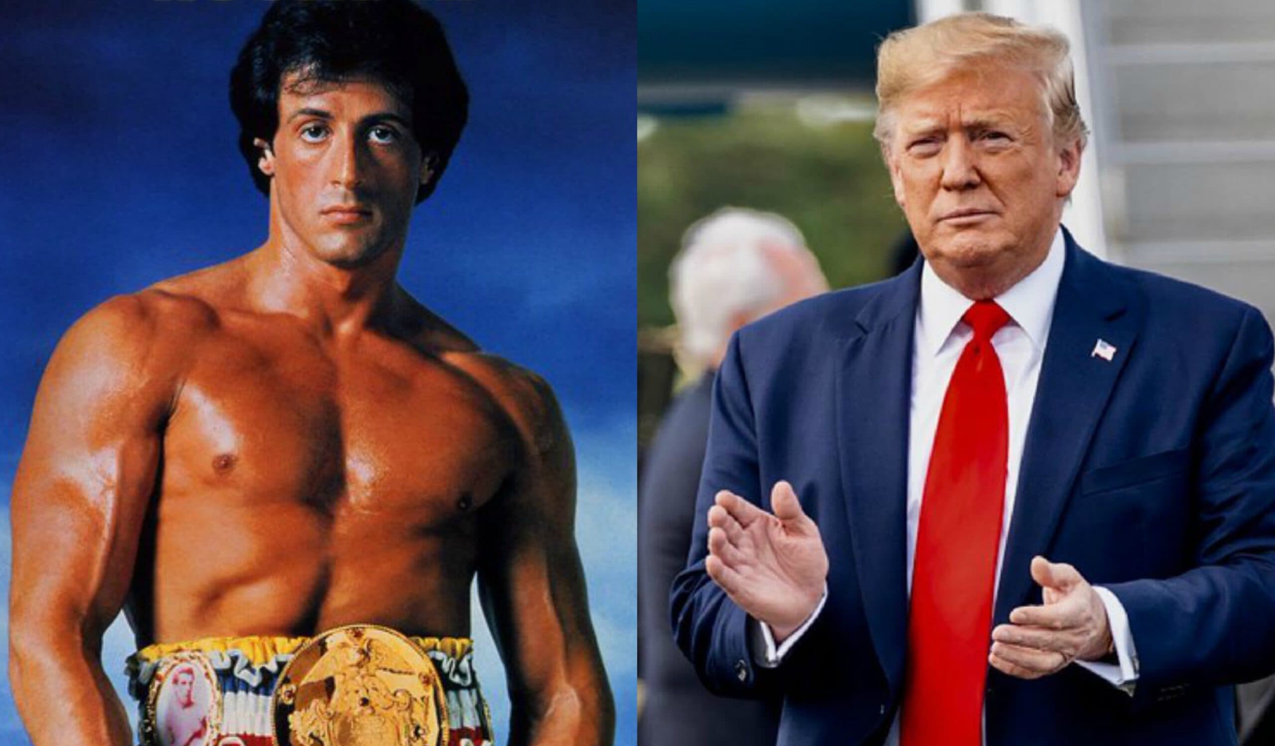 Donald Trump comparte imagen con fotomontaje de Rocky en Twitter