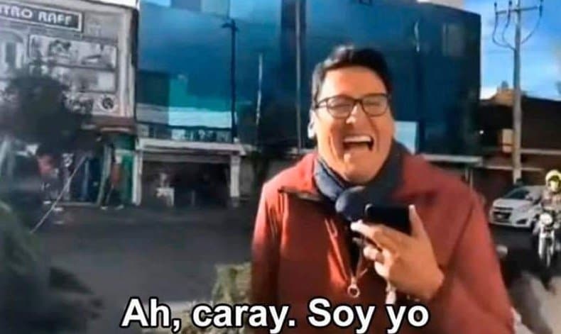 ¡Ah caray, soy yo! la reacción de un reportero deja los mejores memes