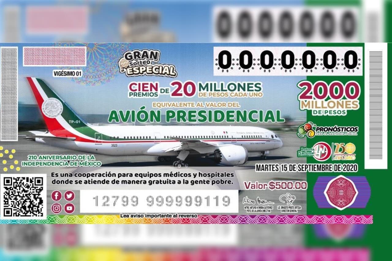 Cómo comprar cachito para la rifa del avión presidencial