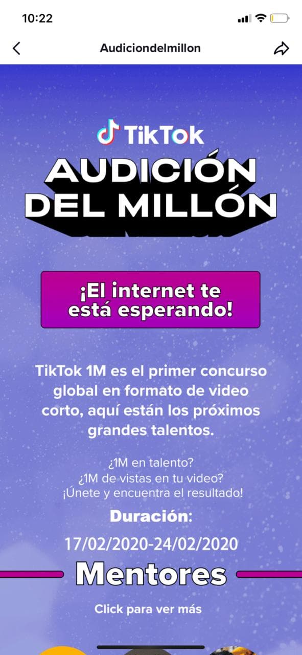 Como hacer el reto Audición del Millón de TikTok