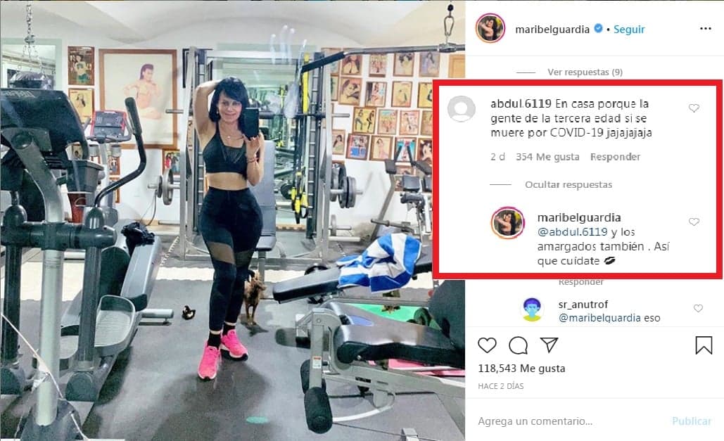 Maribel Guardia responde a usuario que la llamó ‘de la tercera edad’