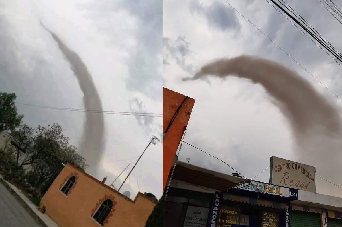 Extraño tornado y granizo gigante en Hidalgo dejan vídeo viral