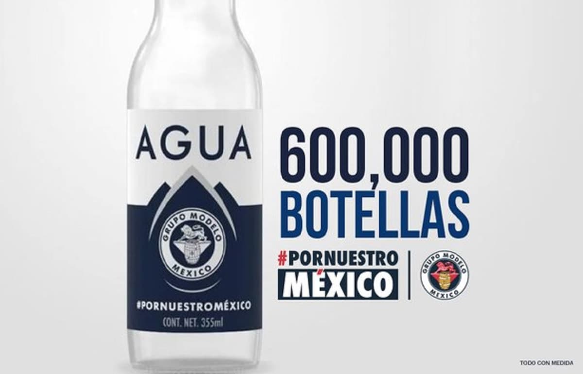 Grupo Modelo dona 500 mil botellas de agua a comunidades necesitadas