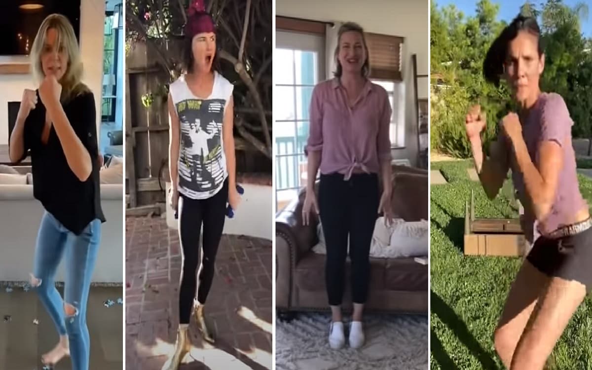 Actrices de Hollywood se unen en videollamada para pelear