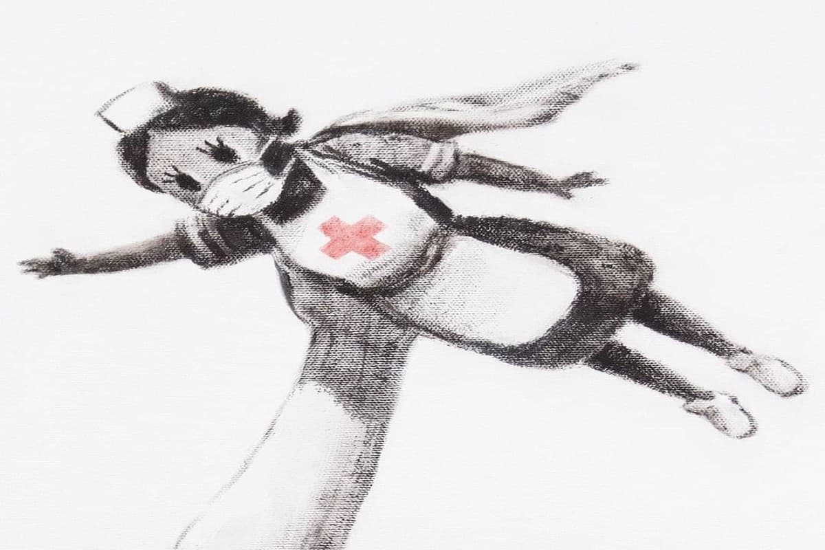 Banksy le rinde un homenaje a médicos y enfermeras