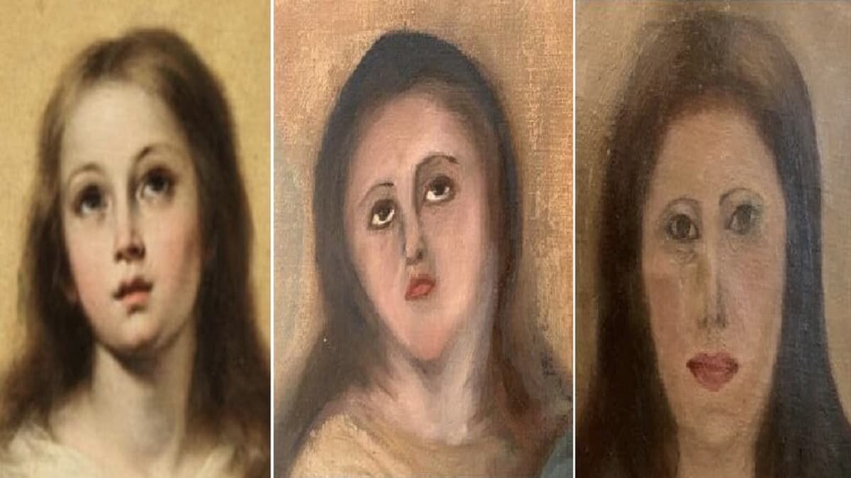 Ecce Homo 2.0: trabajo de restauración arruina Virgen de Murillo