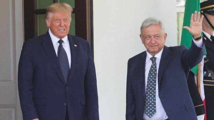 Así recibió Donald Trump a AMLO en la Casa Blanca: VIDEO