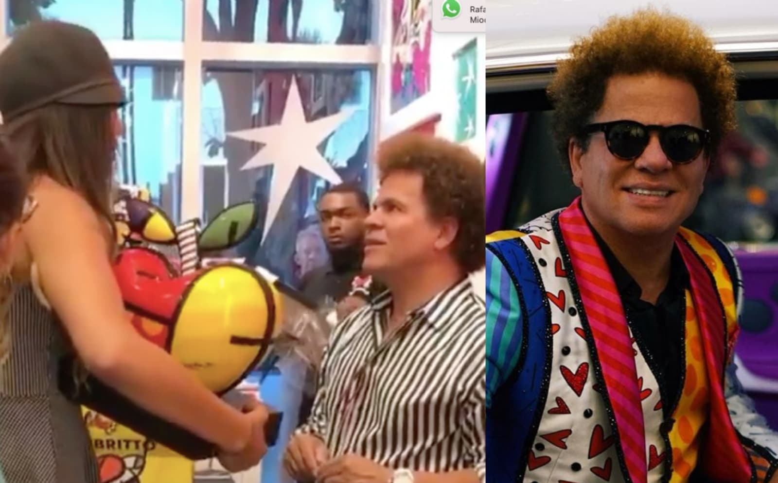 Mujer compra obra valuada en “miles de dólares” y la rompe frente al artista Romero Britto