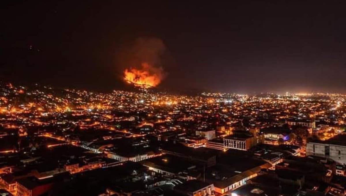 Las IMPACTANTES FOTOS del incendio del Cerro de la Cruz en Uruapan