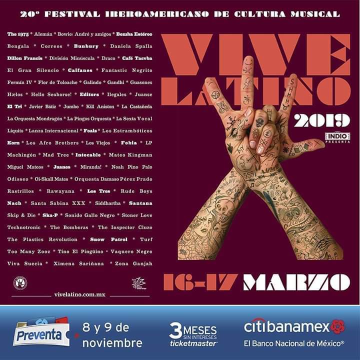 Aquí está el cartel de los 20 años del Vive Latino