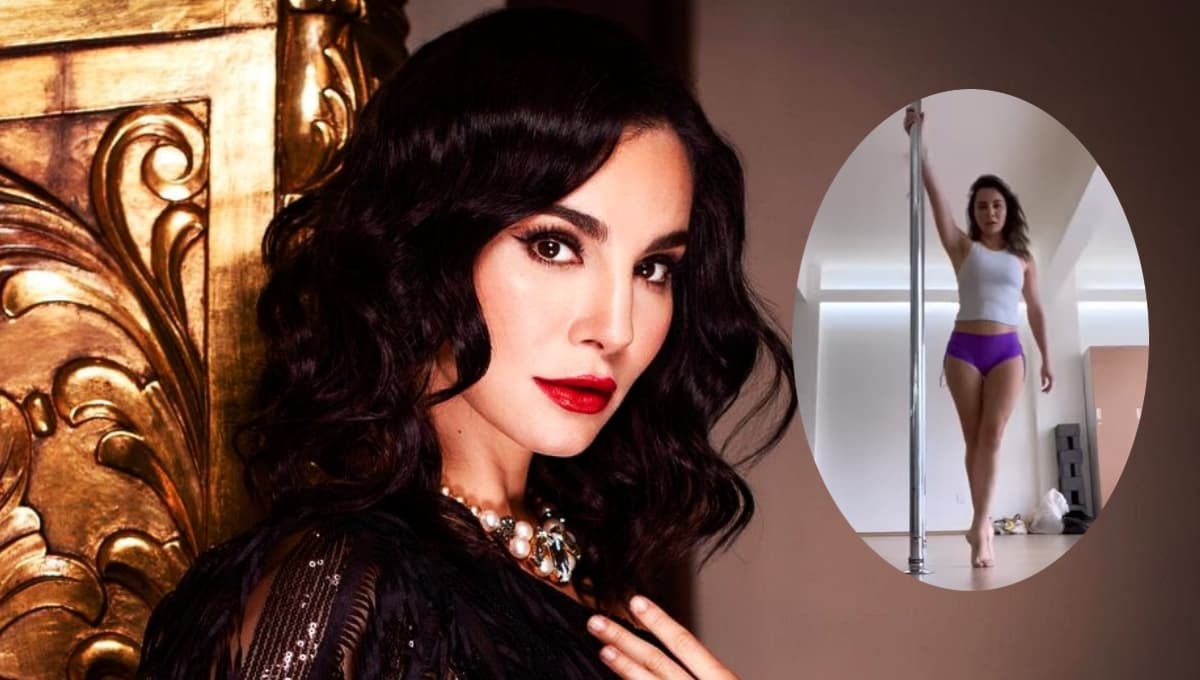 Martha Higareda presume en VIDEO sus habilidades de pole dance y conquista a todos