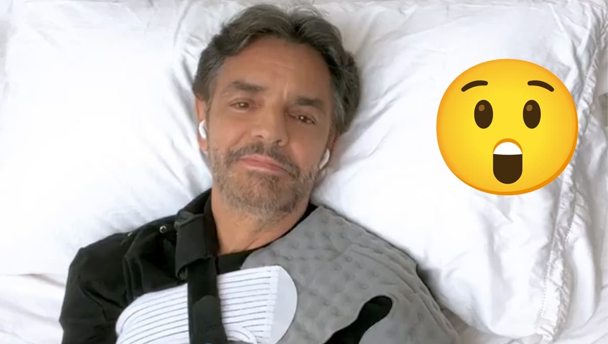 "Estuve dormido dos semanas", Eugenio Derbez reaparece y explica su horrorosa fractura de hombro (VIDEO)