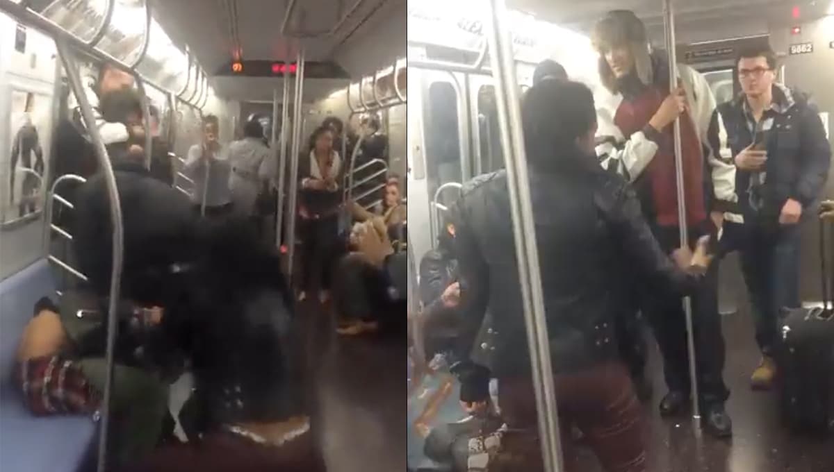 ¿Y tú qué hubieras hecho? Hombre responde AGRESIÓN de una mujer en el metro (VIDEO)