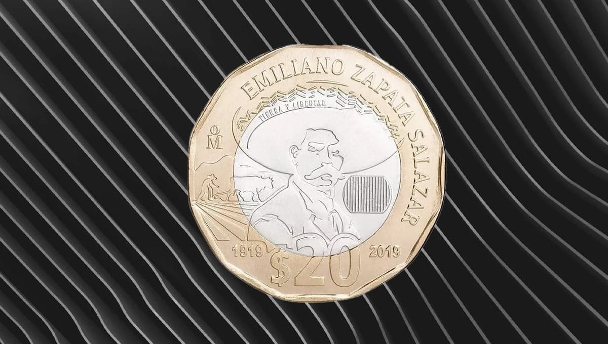 La moneda de 20 pesos de Emiliano Zapata por la que te pagan más de 5,000,000