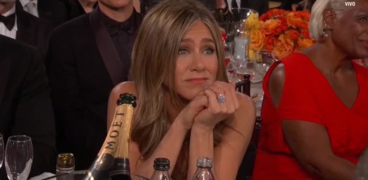 Jennifer Aniston y su reacción al ver ganar a su ex