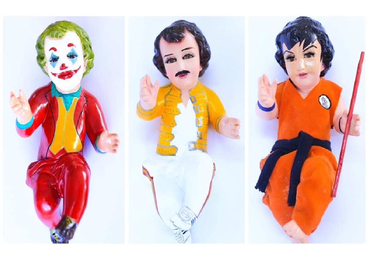 Niños Dios son vestidos como Joker, Gokú y Freddie Mercury