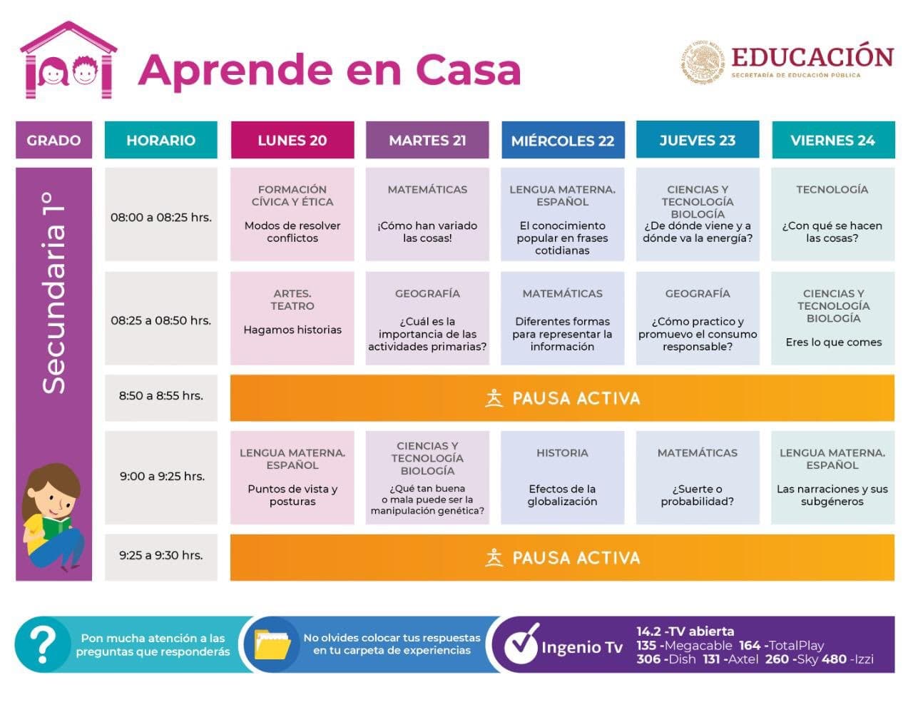 Aprende en casa: Regresan las clases en línea con estos horarios (SEP)