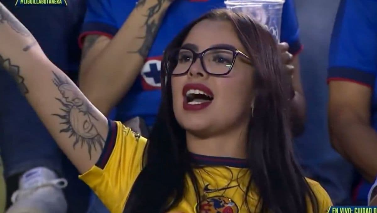 ella es la aficionada que se hizo viral en la semifinal de america vs cruz azul